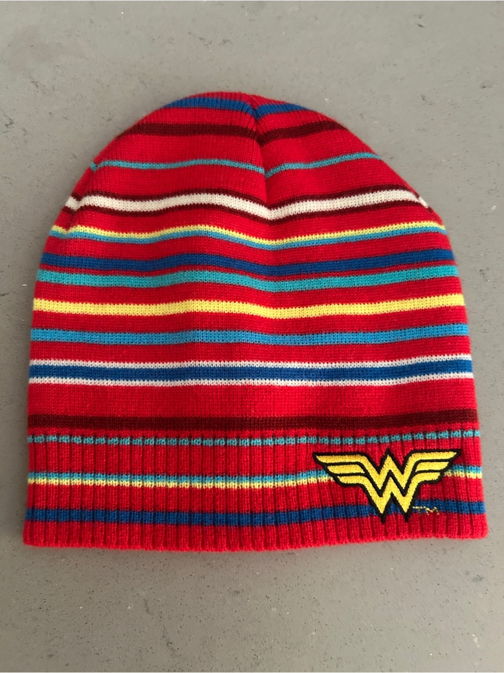 DC Comics Wonder Woman Striped Beanie